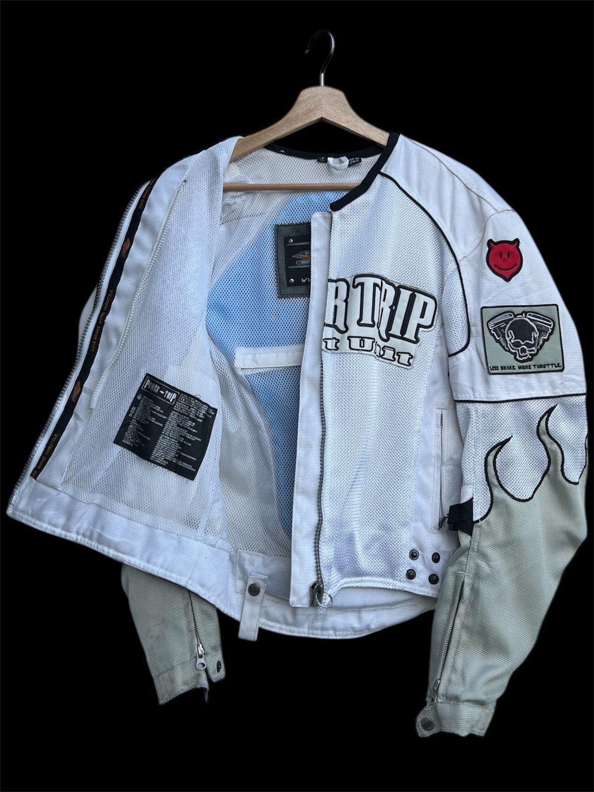 Kadoya White Power Trip Rider Jacket Size US XS / EU 42 / 0 - 4 Thumbnail