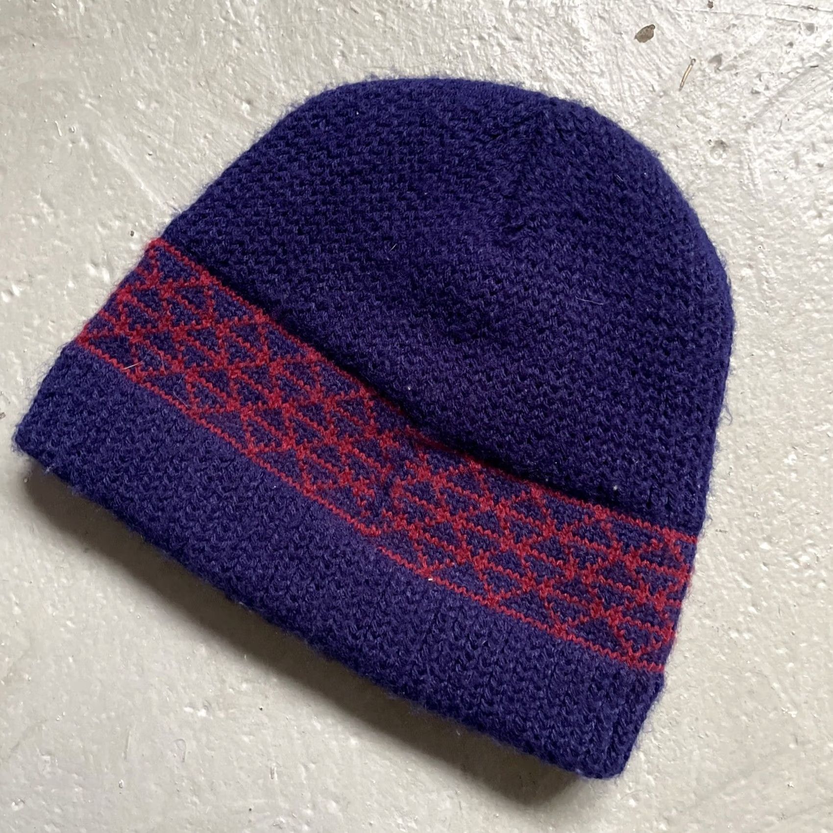 Vintage Vintage Stussy 1990s-Y2K Skateboarding Knit Skully Beanie Link Pattern Cap Size ONE SIZE - 2 Thumbnail