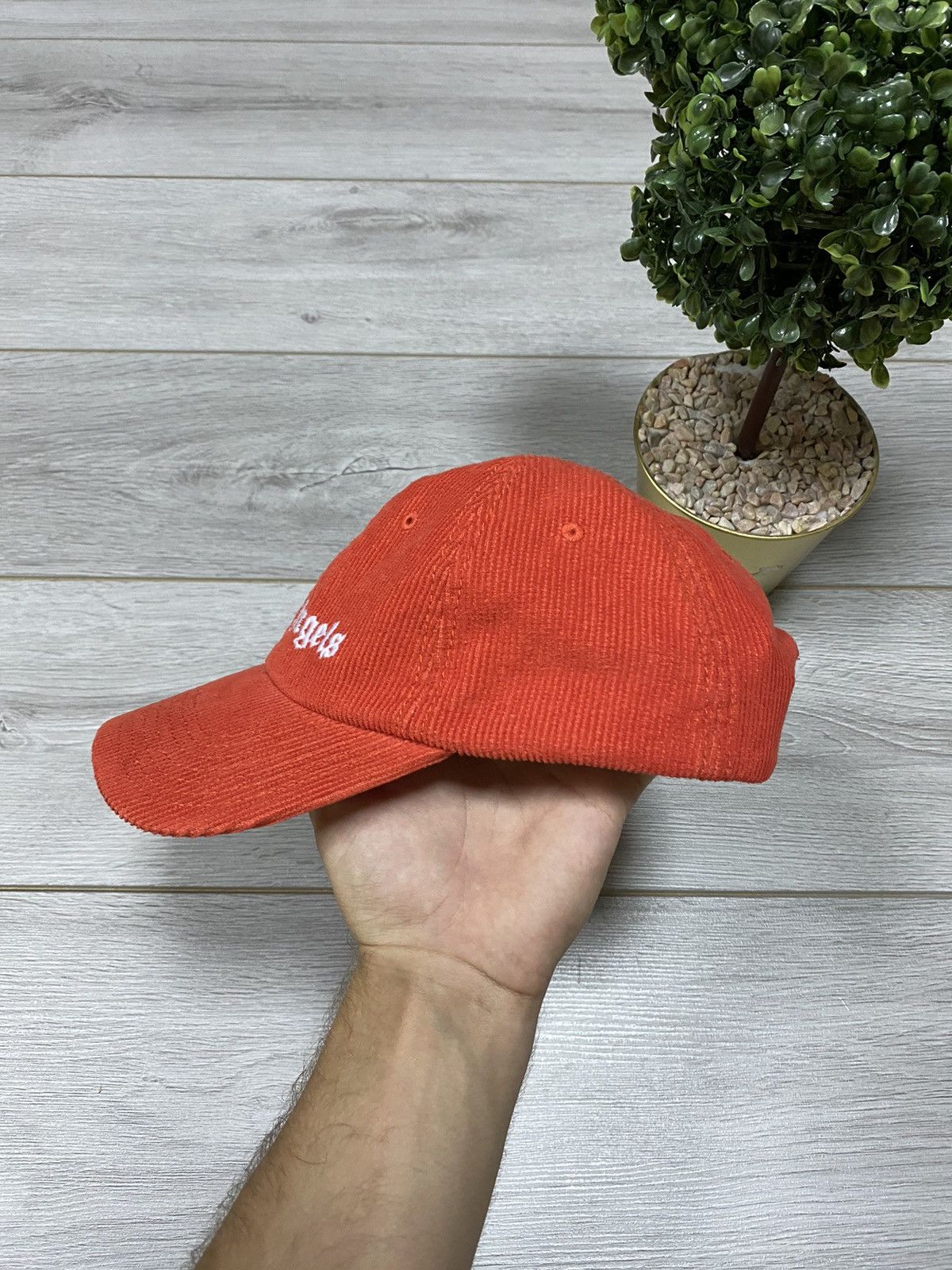 Palm Angels Palm Angels corduroy NEW big logo vintage cap Size ONE SIZE - 2 Thumbnail