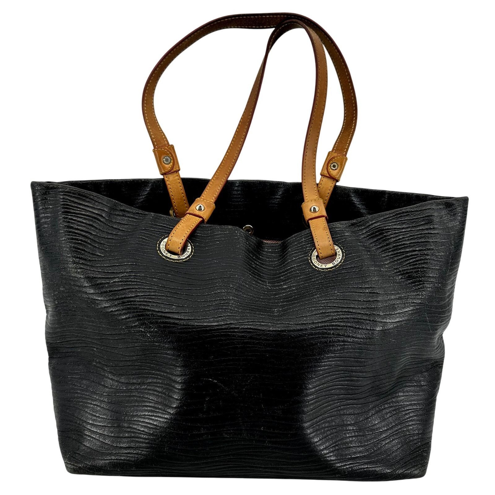 Dooney Bourke Dooney & Bourke Grommet Shopper Tote Bag Leather Black 9L880, Women's