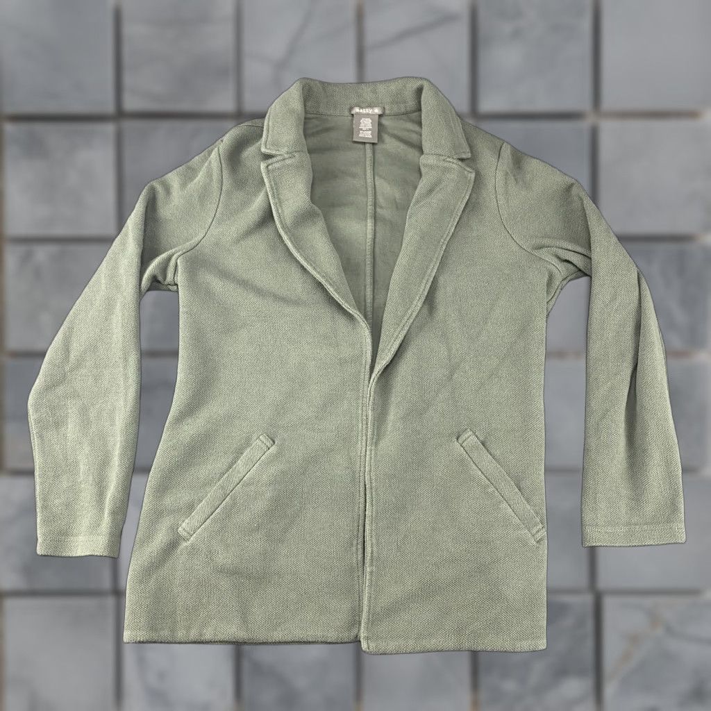 Vintage Matty M Blazer Jacket Womens Large Knit Open Front Cardigan Casual Lightweight Size L / US 10 / IT 46 - 1 Thumbnail
