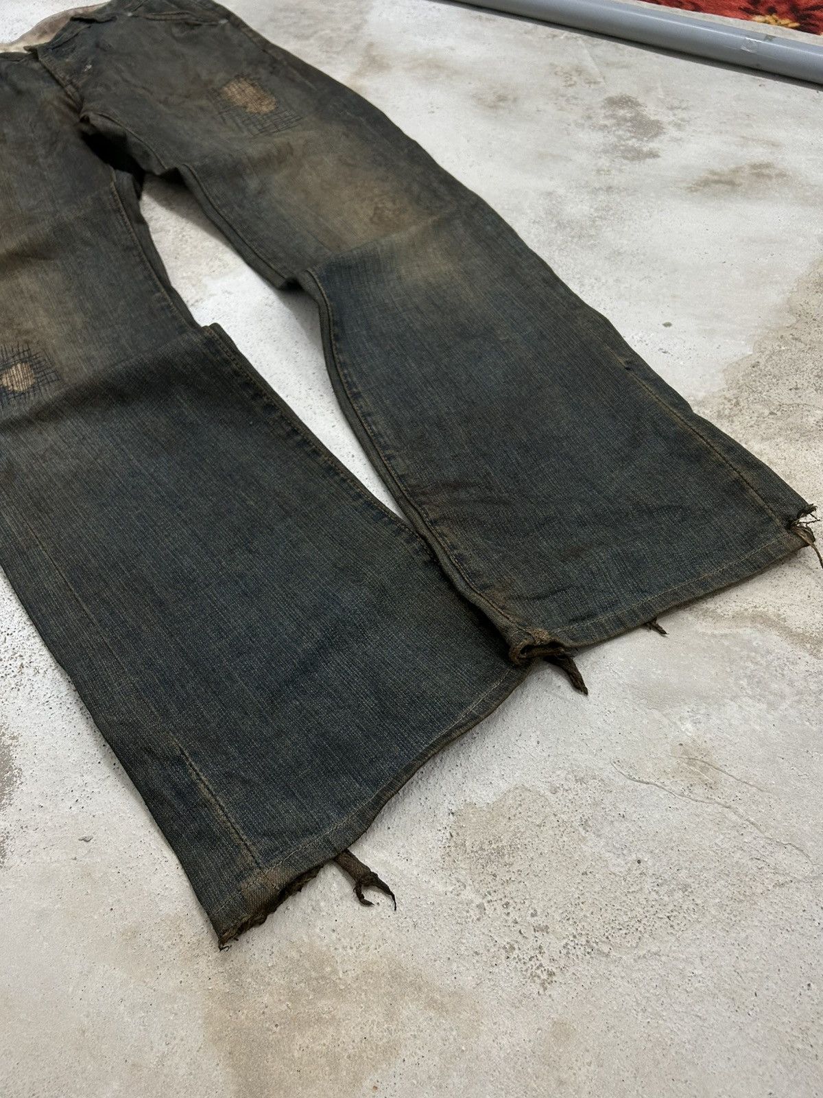 Hysteric Glamour Vintage R/H Baggy Flare Mud Washed Dirty Distressed Uruboro Size US 31 - 3 Thumbnail