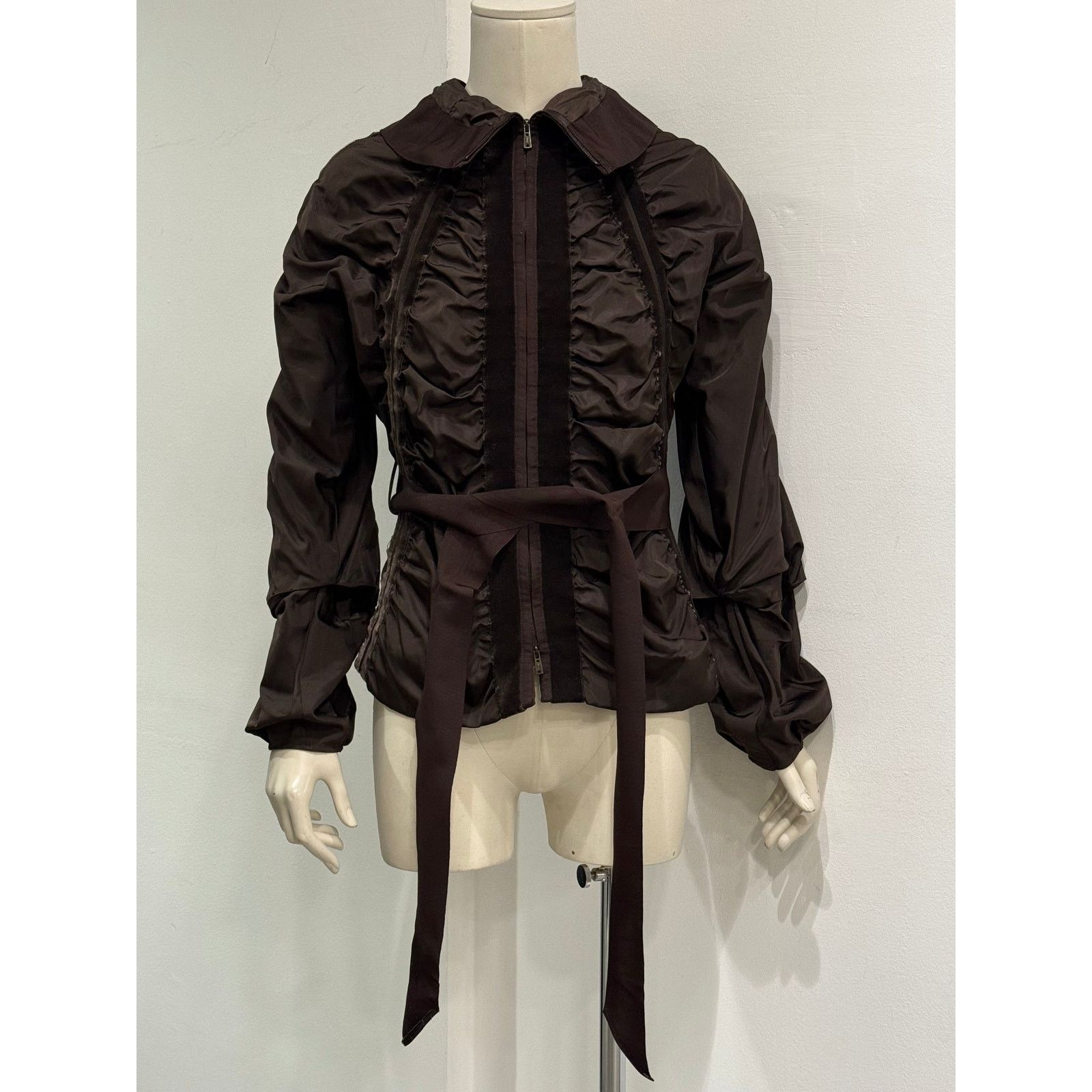 Saint Laurent Paris A/W2002 Yves Saint Laurent by Tom Ford ruched velvet jacket Size S / US 4 / IT 40 - 3 Thumbnail
