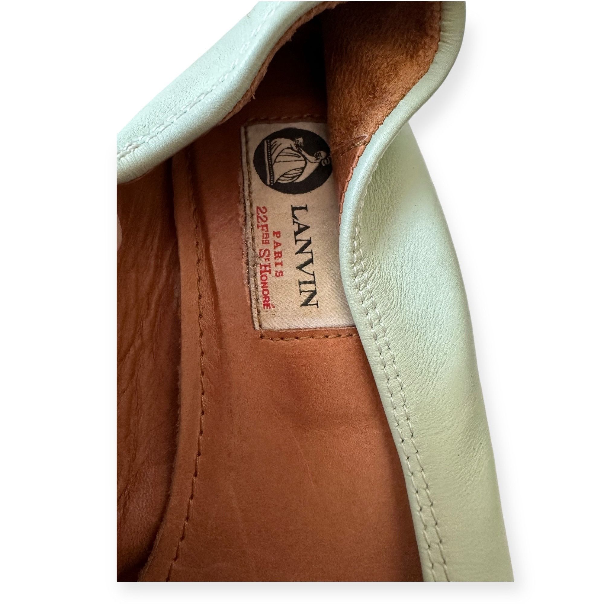 Lanvin Lanvin Cap-Toe Icon Ballerina flats with snake toe, Size 39 Size US 9 / IT 39 - 8 Thumbnail