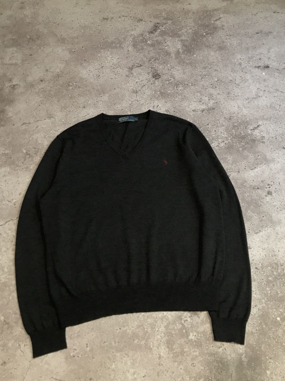 Polo Ralph Lauren × Vintage Vintage 90s Sweater Polo Ralph Lauren Wool Embroiled Logo Size US L / EU 52-54 / 3 - 3 Thumbnail