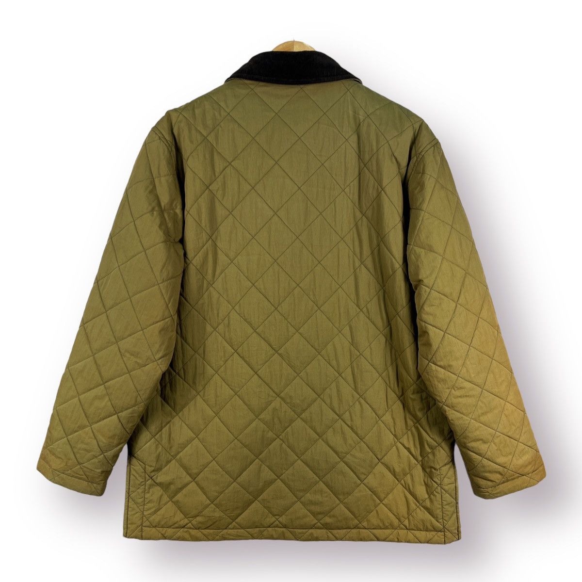 L.L. Bean 🔥 VTG OLIVE QUILTED SUNFADED L.L BEAN CORD COLLAR JACKET -M Size M / US 6-8 / IT 42-44 - 14 Thumbnail