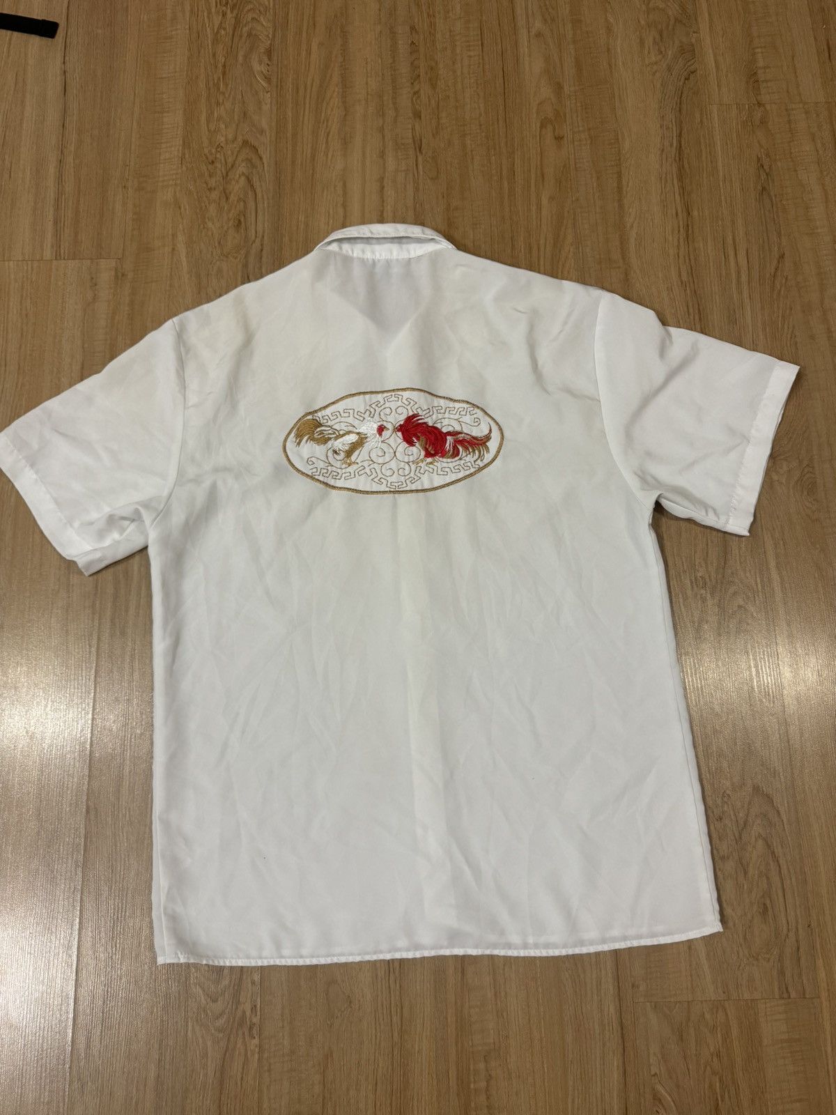Vintage VINTAGE EMBROIDERY COCK FIGHTING SHIRT Size US L / EU 52-54 / 3 - 6 Thumbnail