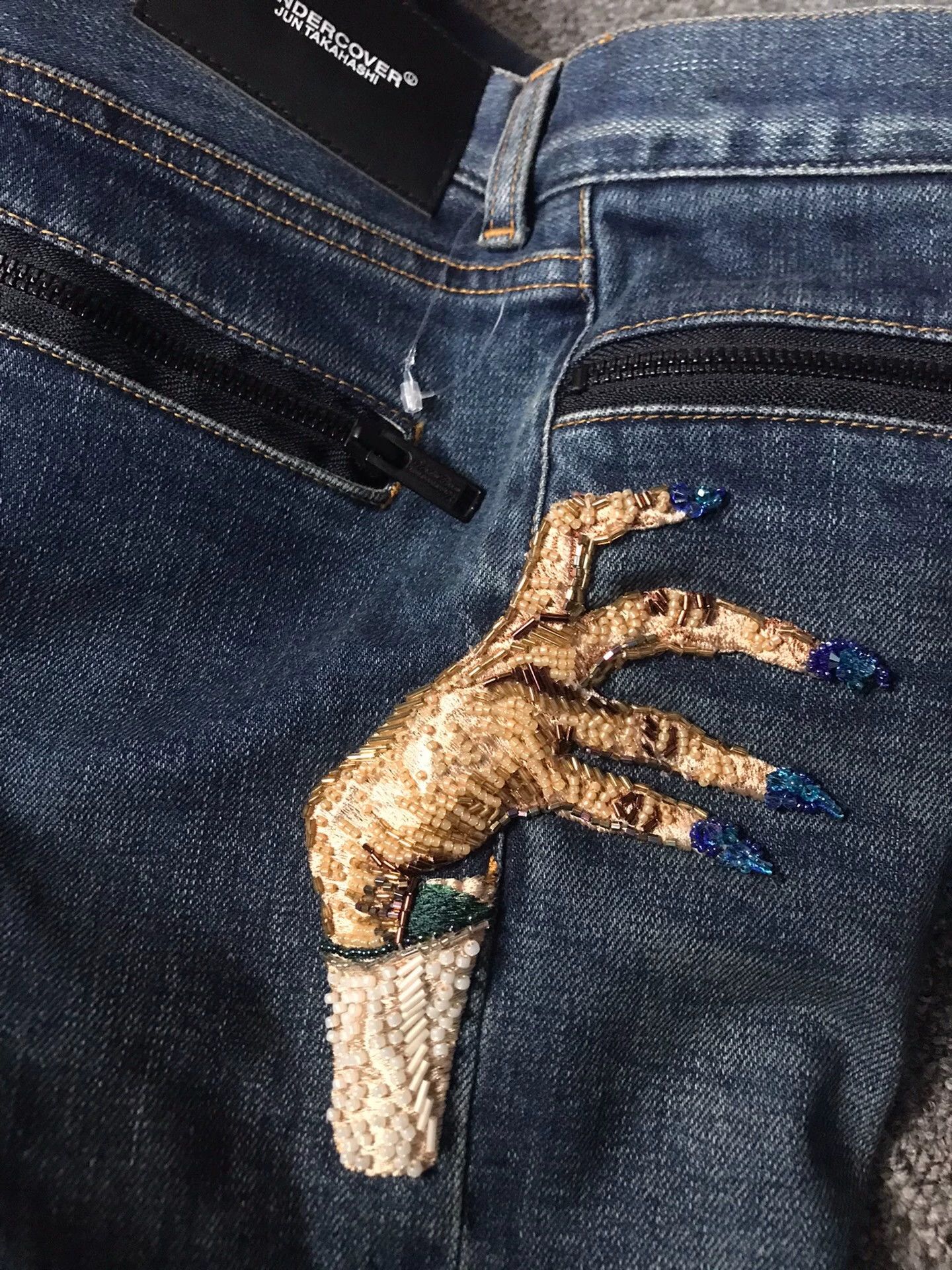 Undercover Undercover 鬼手 Jeans Size 5 New Rare Embroidered Washed Size US 34 / EU 50 - 7 Thumbnail