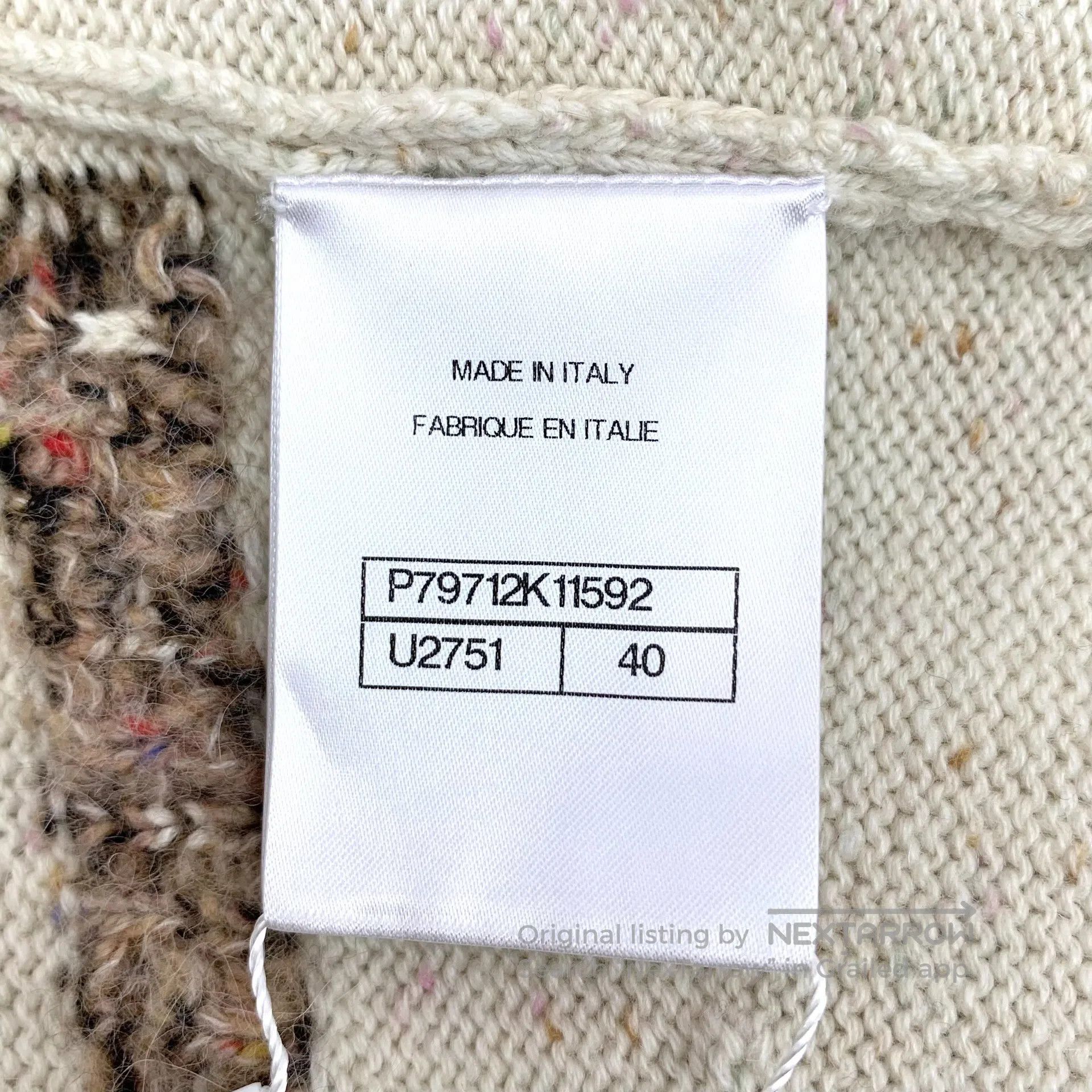 Chanel Chanel Beige Deer Snowflake Inlay Cashmere Round Neck Sing Size S / US 4 / IT 40 - 8 Thumbnail