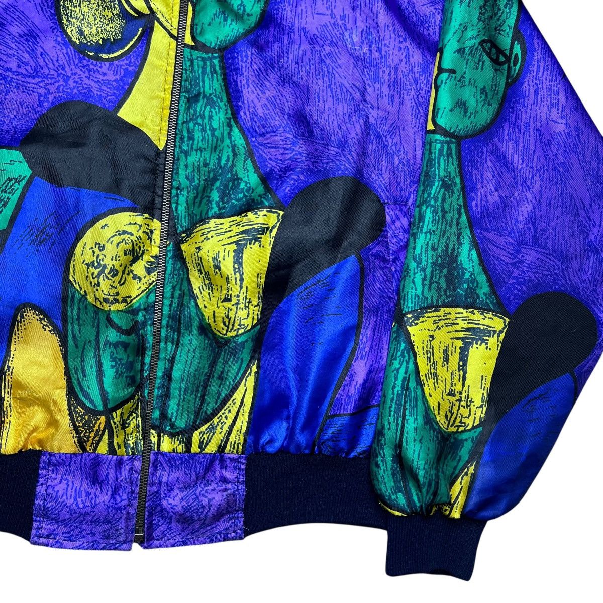 Other 1980s Picasso Abstract All Over Print Art Silk Satin Jacket Size XL / US 12-14 / IT 48-50 - 21 Thumbnail