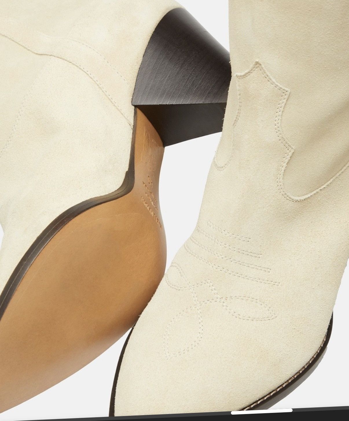 Isabel Marant Isabel Marant white Luliette heeled cowboy boots Size US 6 / IT 36 - 4 Thumbnail