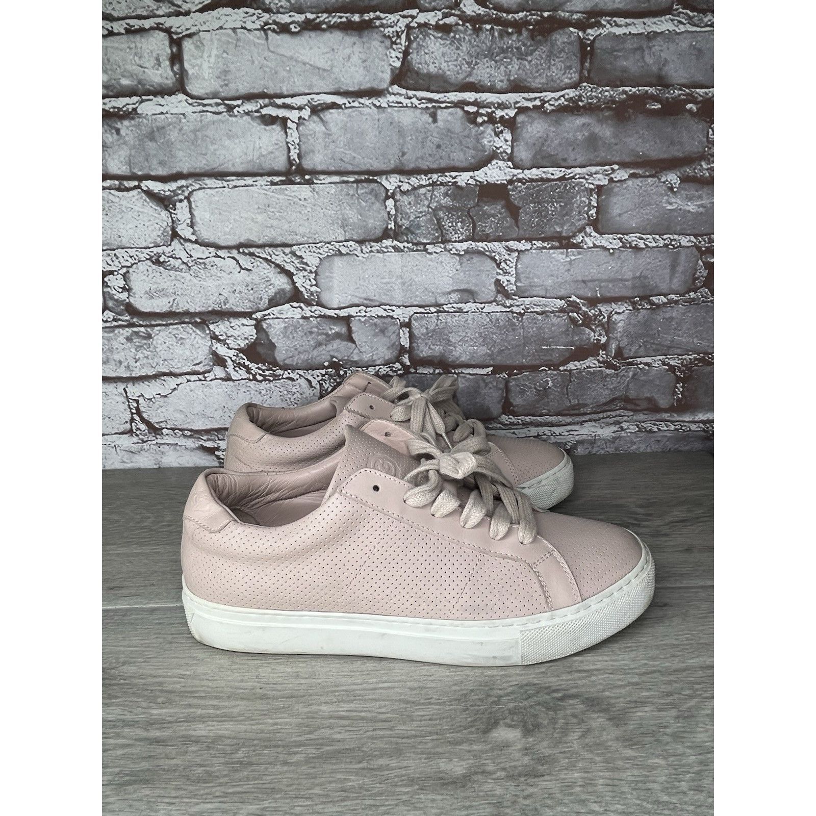 Greats GREATS The Royale Pink Perforated Leather Sneakers Shoes Wom Size US 8.5 / IT 38.5 - 3 Thumbnail