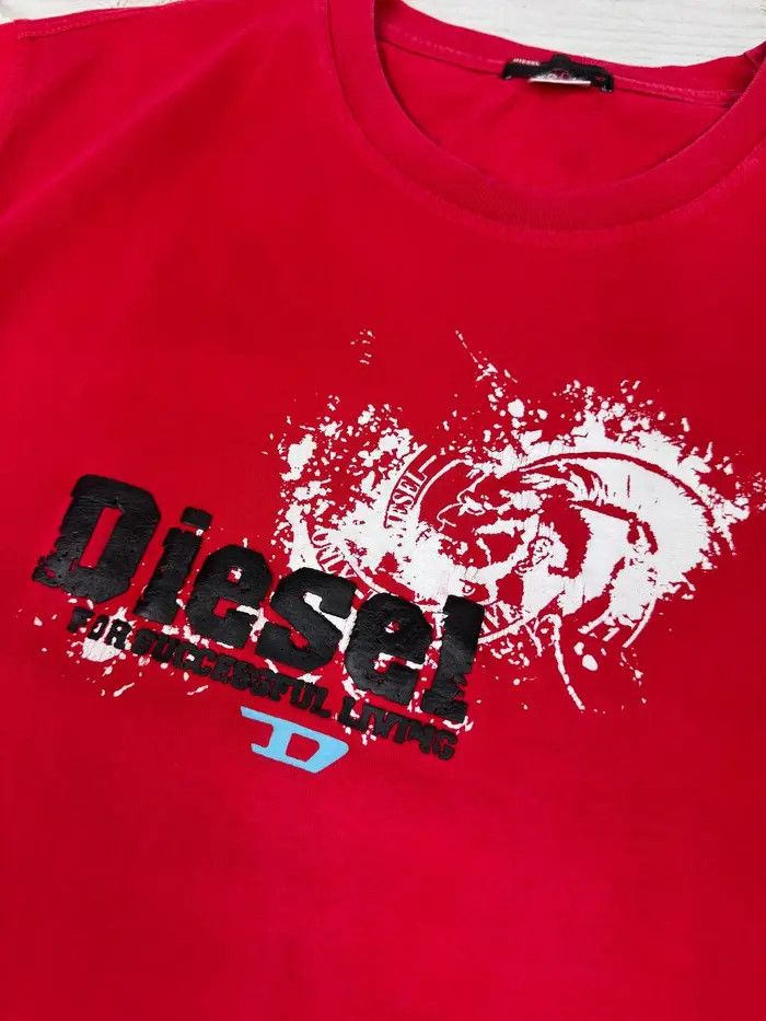 Diesel Vintage Diesel T-Shirt Japan Style Y2K Big Logo 90s Size US XXL / EU 58 / 5 - 4 Thumbnail