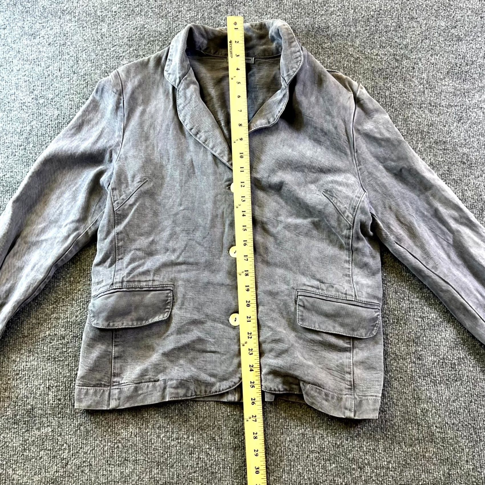 Denime VINTAGE Michael Glasser Basic Jacket Women's XL Gray Tencel Denim Preppy USA Size XL / US 12-14 / IT 48-50 - 4 Thumbnail