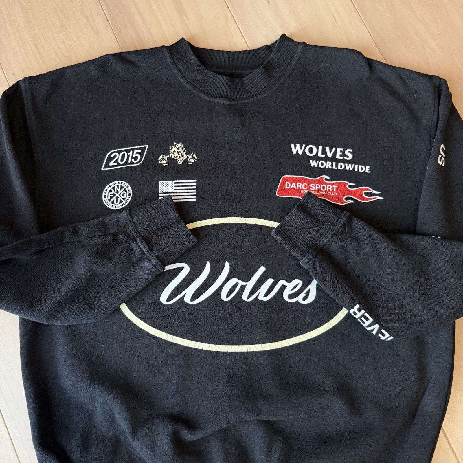 Darc Sport Darc Sport Wolves Club Sweatshirt M Black Fleece Pullover Size US M / EU 48-50 / 2 - 5 Thumbnail