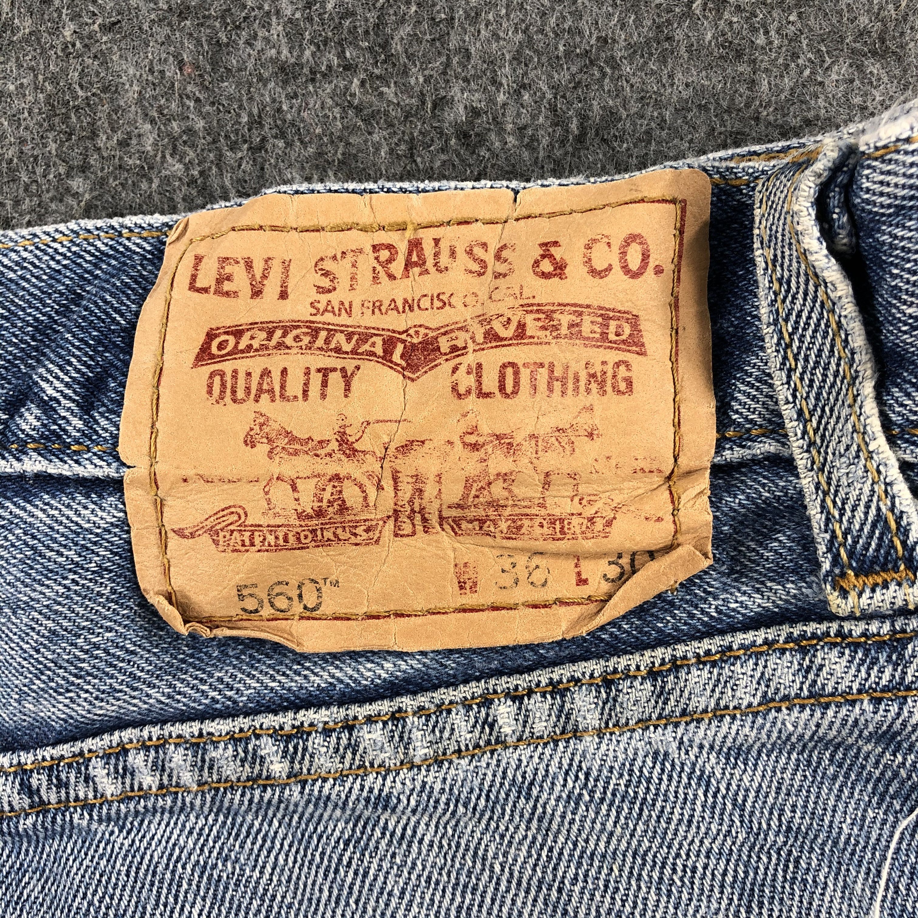 Levi's 90s Vintage Blue Wash Levis 560 Jeans-J2609 Size US 35 - 5 Thumbnail