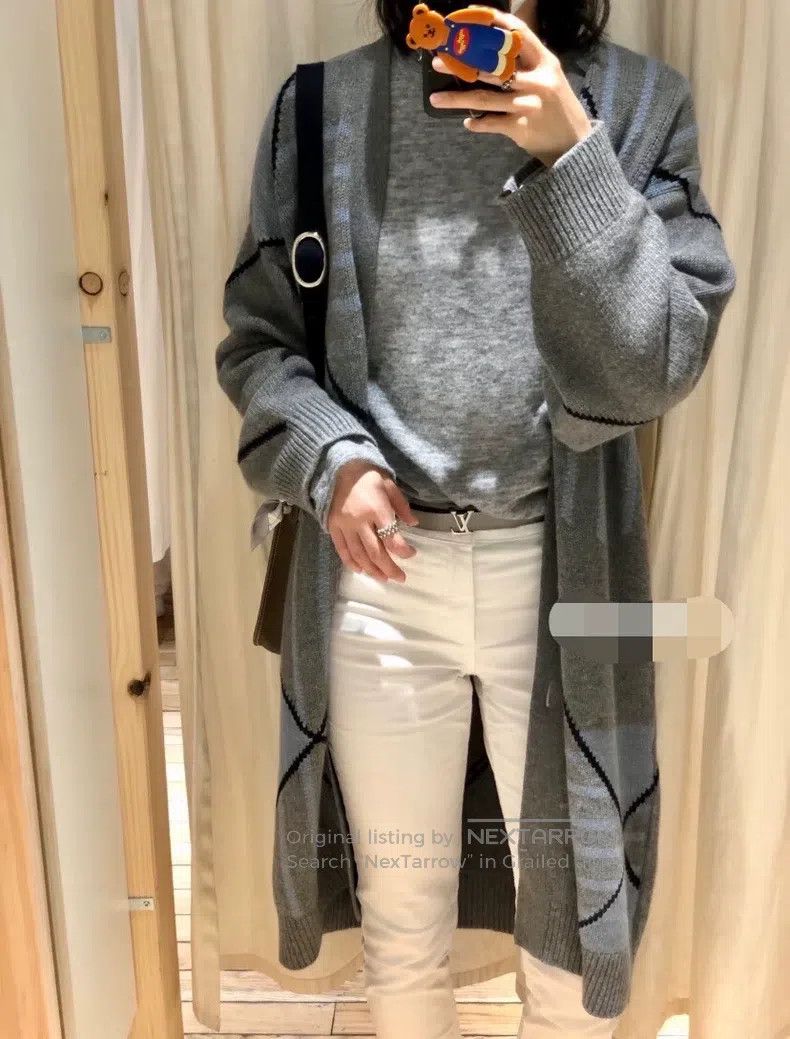 Hermes Hermes Blue-Grey Cashmere Sweater Cardigan Size XS / US 0-2 / IT 36-38 - 6 Thumbnail