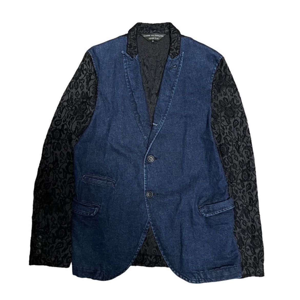 Comme des Garcons Homme Plus o1tko10426 Docking Denim Blazer Jacket in Blue/Black Size US M / EU 48-50 / 2 - 1 Preview
