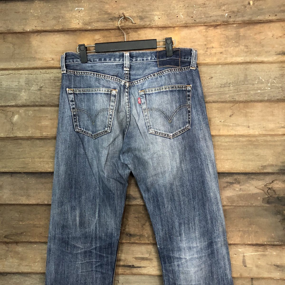 Levi's 501 Levis ripped distressed Blue faded Denim Pants #7309 Size US 31 - 12 Thumbnail