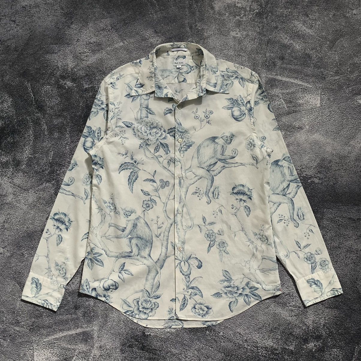 Designer × Paul Smith 🔥RARE🔥 Vintage Paul smith Cebus imitator print shirt Size US L / EU 52-54 / 3 - 1 Thumbnail