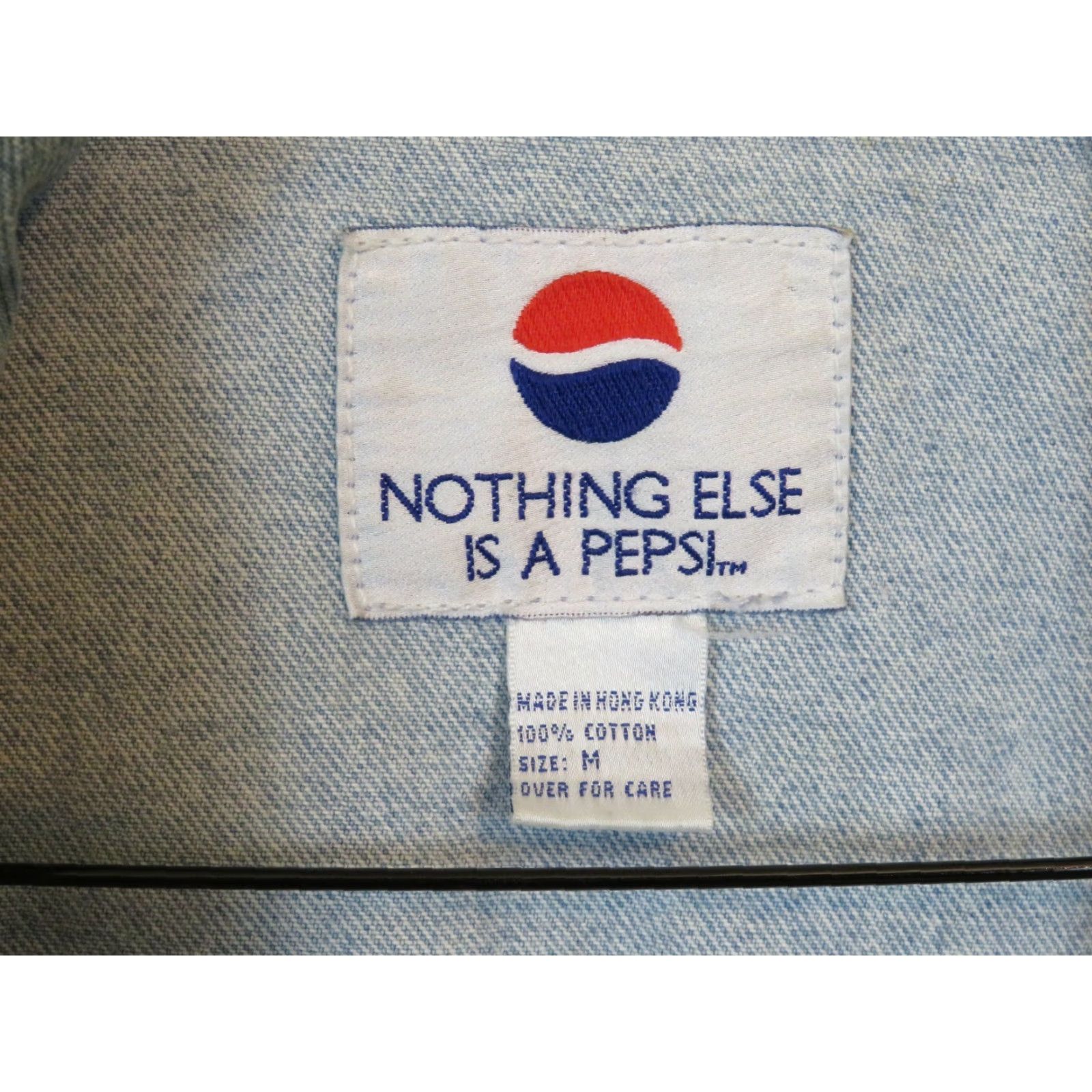 Denime VINTAGE Pepsi Trucker Denim Jacket Shirt Size US 31 - 7 Thumbnail