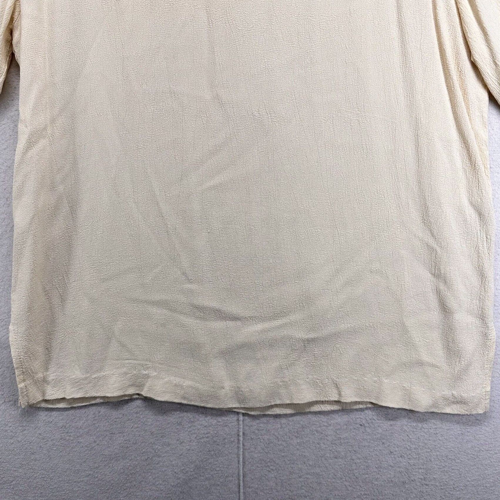 Vintage VINTAGE Cynthia Max Women's Blouse Shirt Casual Short Sleeve All Seasons Size L Beige 70s 80s Size L / US 10 / IT 46 - 3 Thumbnail