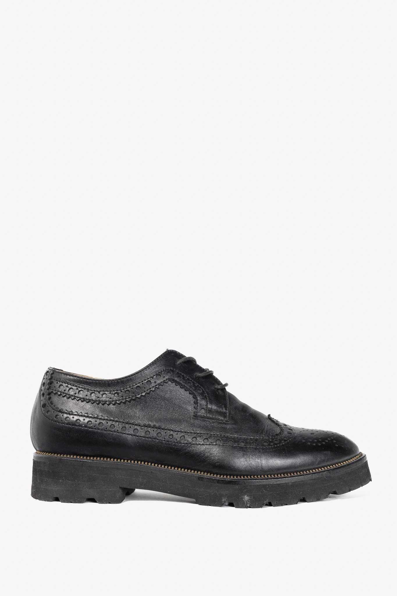 Ron White Ron White Queenie Black Leather Wingtip Platform Oxfords Size US 6 / IT 36 - 1 Thumbnail