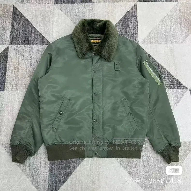 Neighborhood Neighborhood Faux Fur Lined Cotton Jacket Size US L / EU 52-54 / 3 - 1 Thumbnail