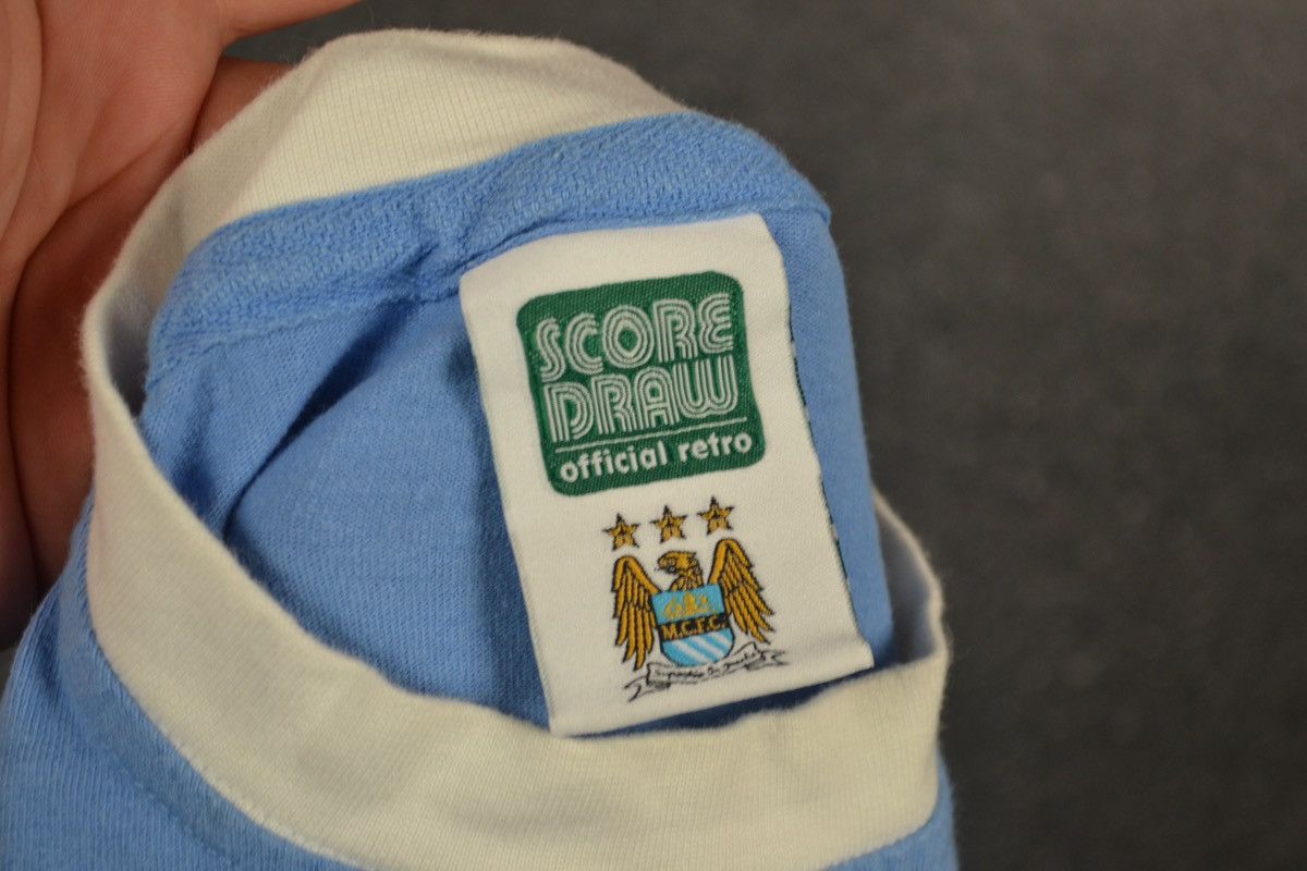 Vintage Manchester City Home Football Shirt Score Draw Retro Soccer Size US S / EU 44-46 / 1 - 6 Thumbnail