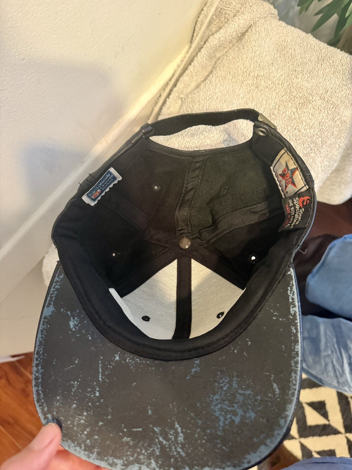 NFL Seattle Seahawks - Vintage Black Leather Snap Back Cap Size ONE SIZE - 4 Thumbnail