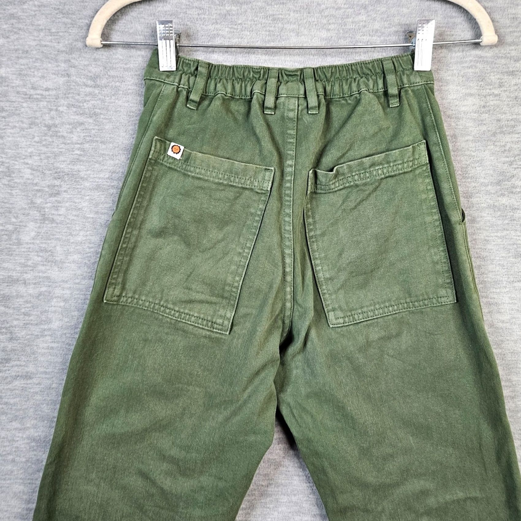 Big Bud Press Big Bud Press Grassy Green Work Pants Solid Cotton Pockets XXS Women's Casual Pants Front Pockets Cotton Workwear Slim Straight NYL? Size 24" / US 00 / IT 34 - 3 Thumbnail