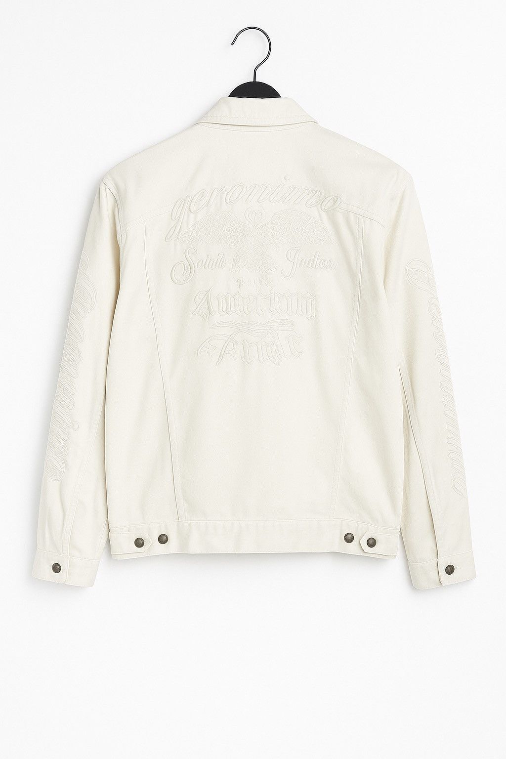 Japanese Brand Vintage Geronimo Chief U.S.A. White Embroidered Jacket Nativ Size US S / EU 44-46 / 1 - 2 Thumbnail