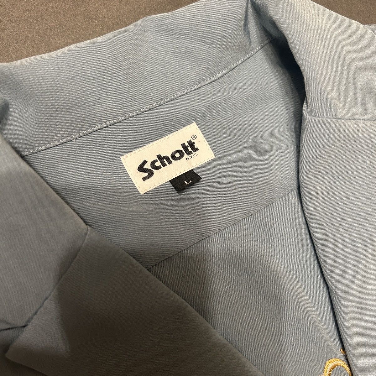 Schott Schott Barber Shop Embroidered Button Up Shirt Size US L / EU 52-54 / 3 - 8 Thumbnail