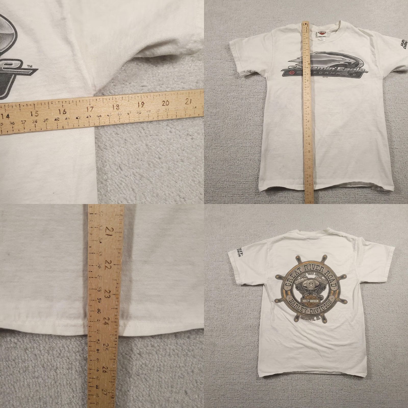 Harley Davidson Harley-Davidson Shirt Mens Small White Screamin Eagle Performance Quincy IL Size US S / EU 44-46 / 1 - 8 Thumbnail