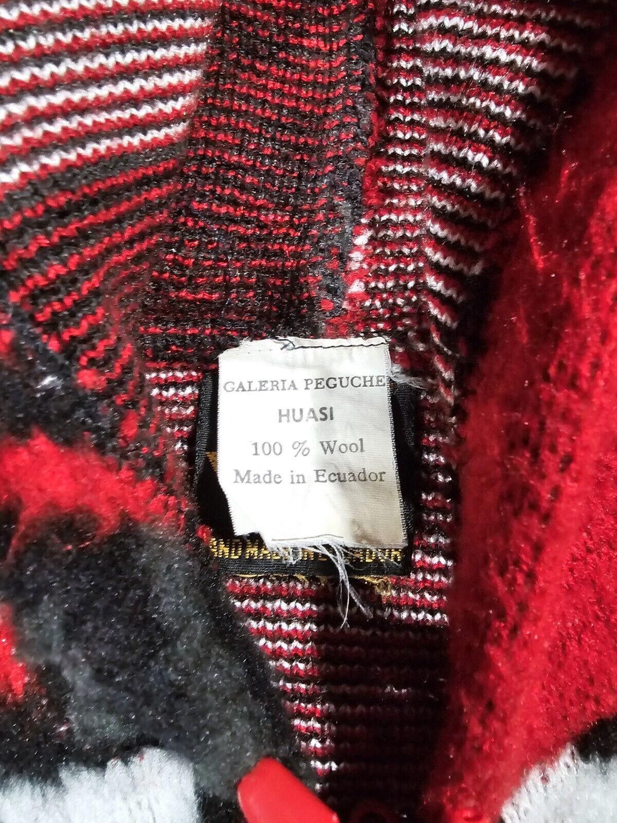 Designer Galeria Peguche HUASI wool Hood Fullzip Handmade sweater L Size US L / EU 52-54 / 3 - 3 Thumbnail