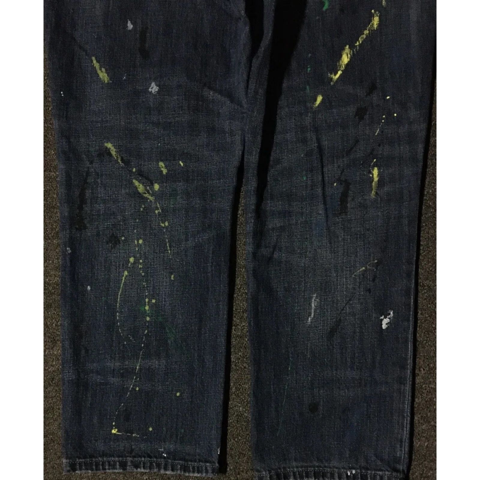 Ralph Lauren Polo Ralph Lauren Paint Splatter Girlfriend Jeans 14 Distress Art Sport Vtg 90s Womens Jeans 14 Blue Size 36" / US 14 / IT 50 - 4 Thumbnail