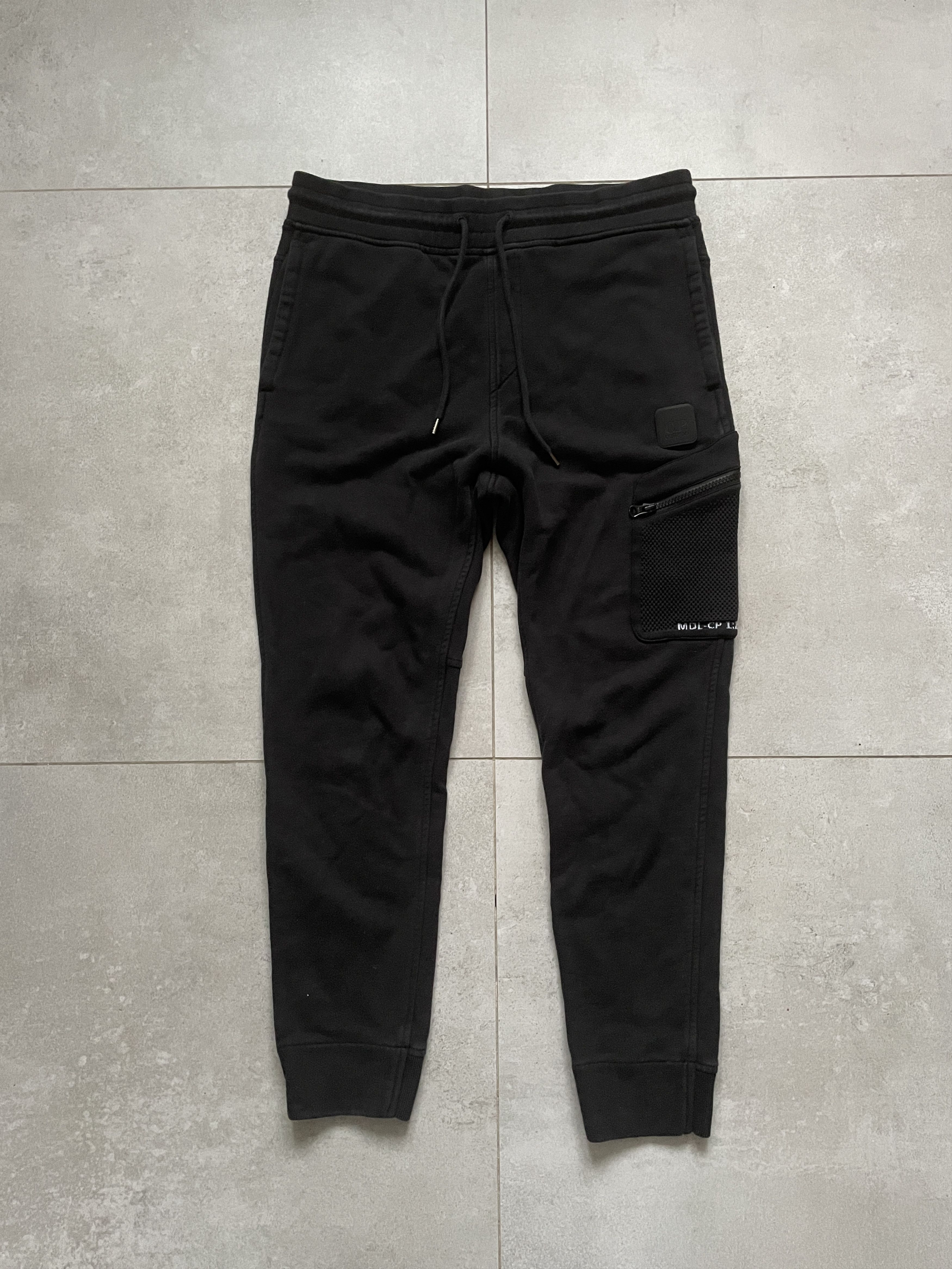 image of C P Company x Massimo Osti Cp Company Metropolis Black Jogger Pants Sweatpants, Men's (Size 30)