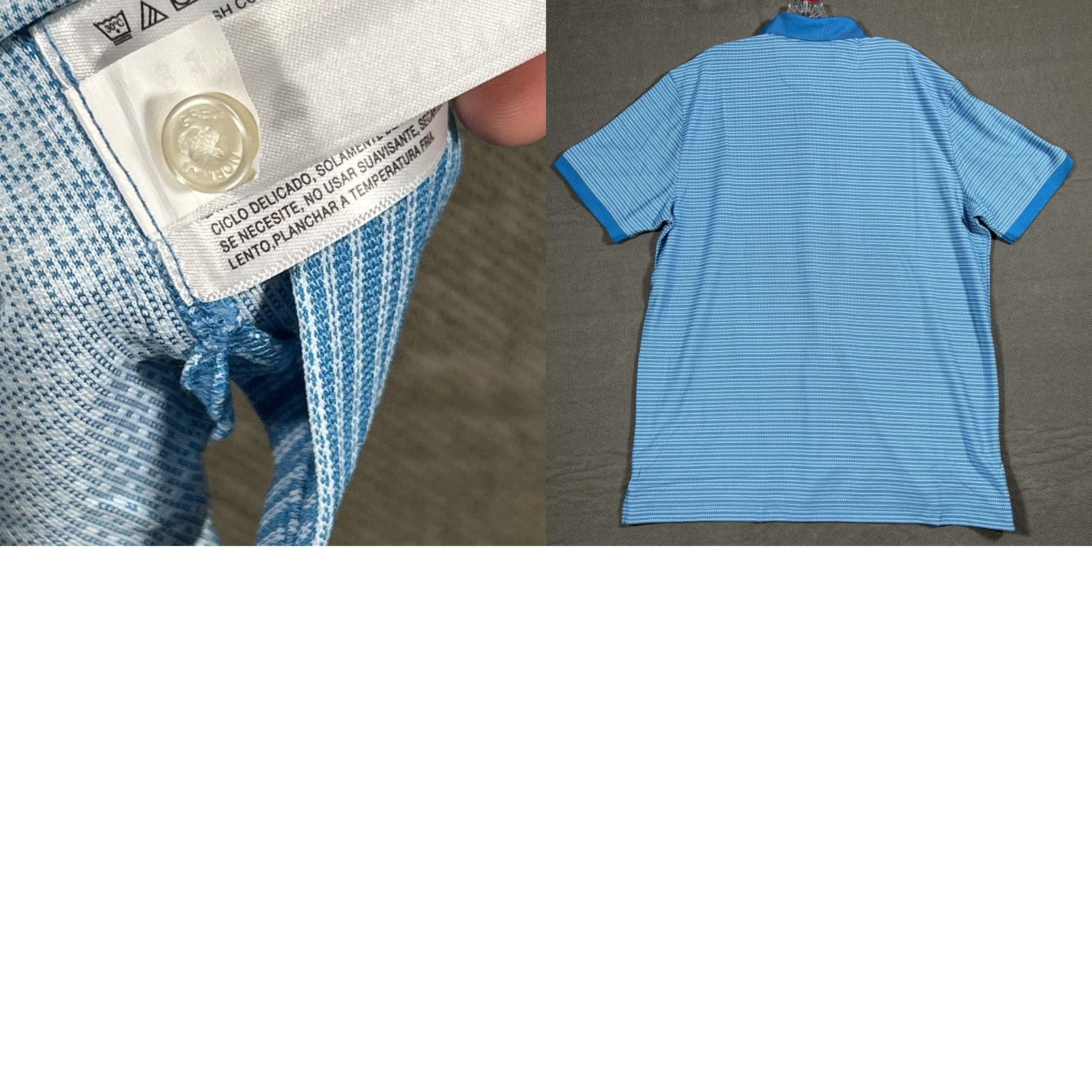 Vintage Greg Norman Polo Shirt Mens Large Blue Golf Performance Stretch New Size US L / EU 52-54 / 3 - 9 Thumbnail