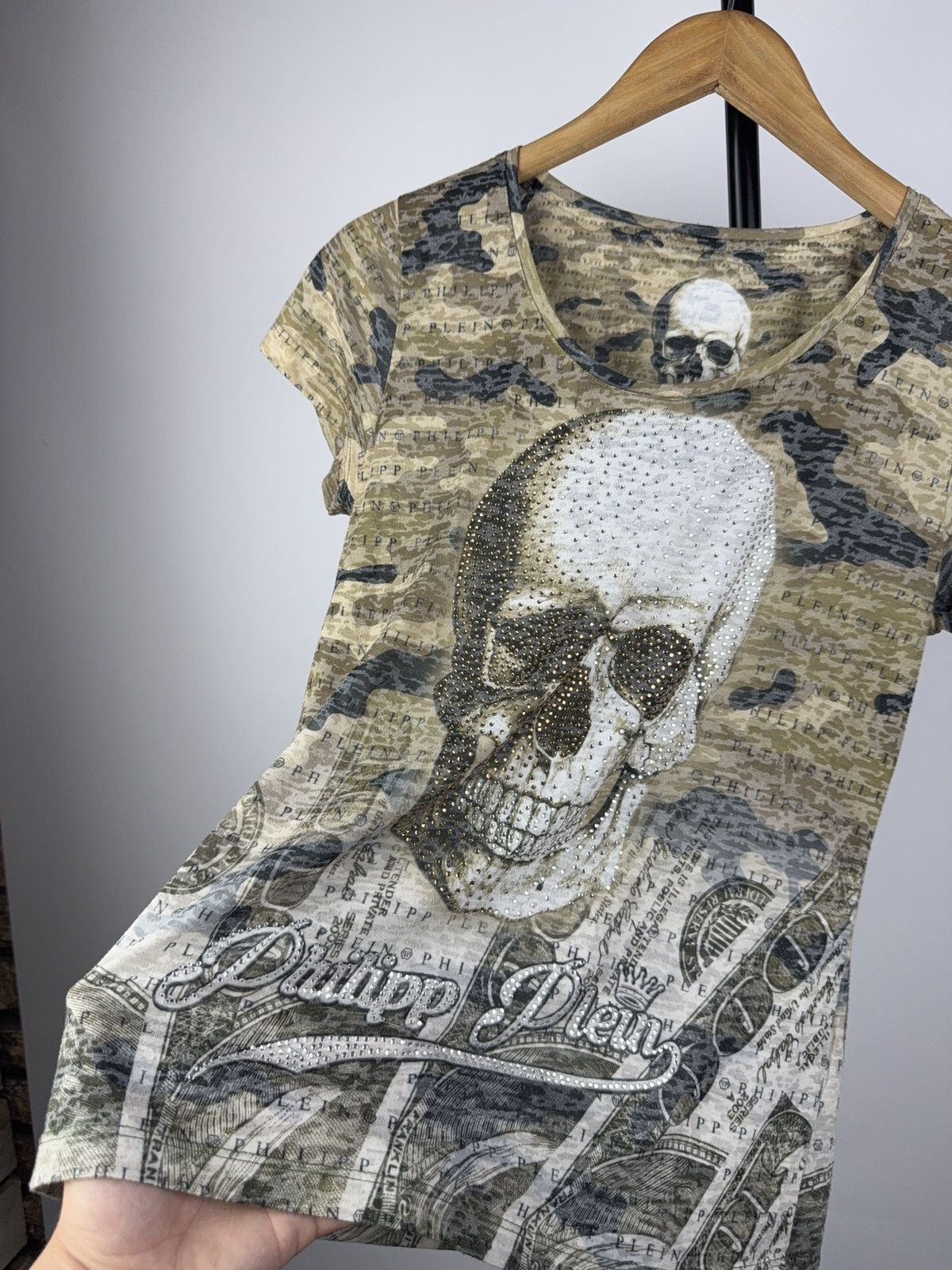 Vintage Vintage 00s Y2K Skull Punk Rock Retro style T Shirt Size M / US 6-8 / IT 42-44 - 4 Thumbnail