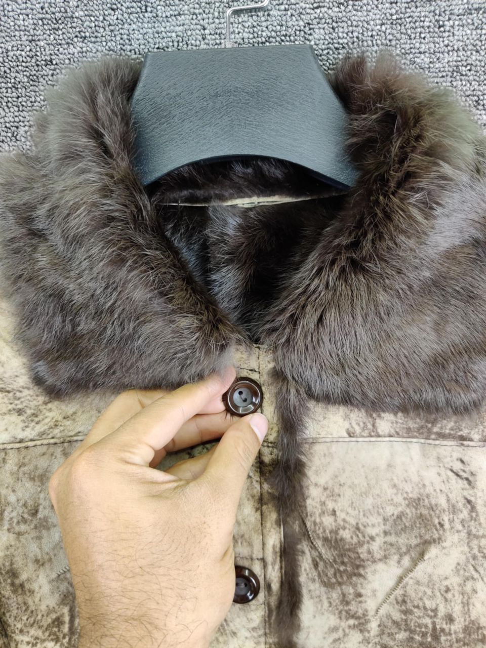 Leather Vintage Leather Rabbit Fur Shearling Jacket Nice Design Size US M / EU 48-50 / 2 - 3 Thumbnail