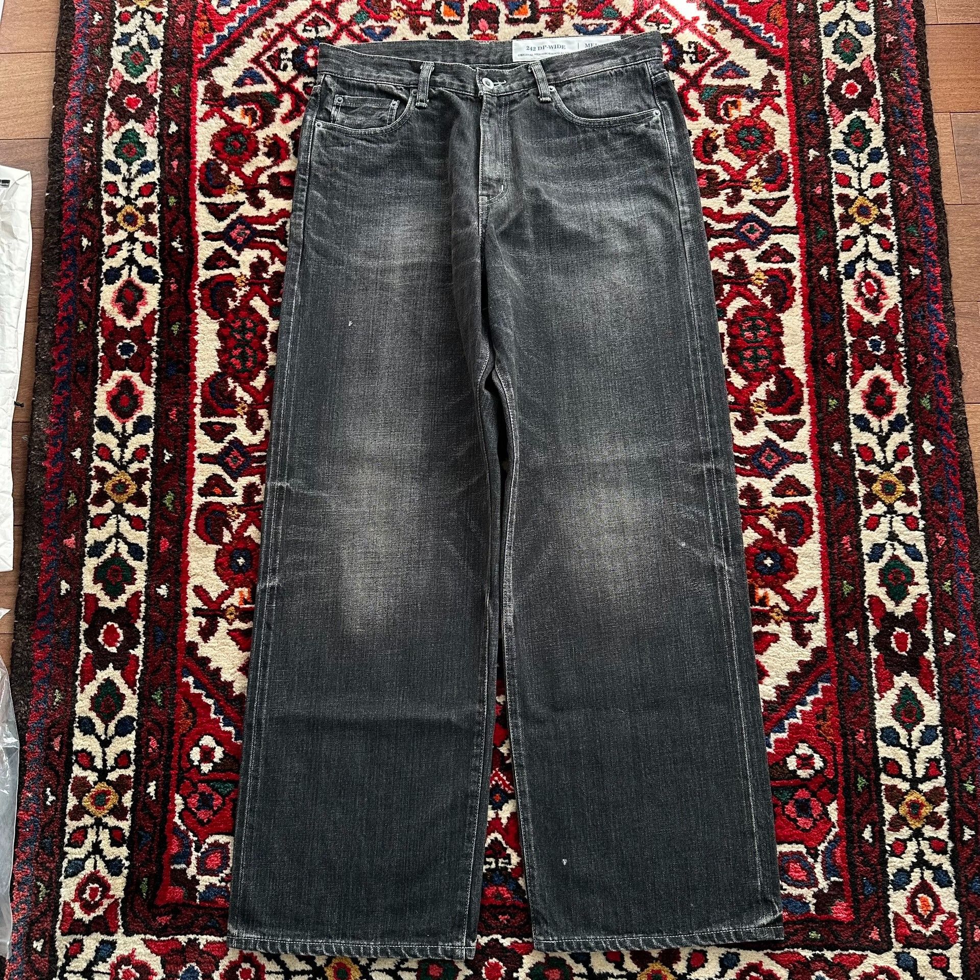 Neighborhood Neighborhood 24AW Washed Wide Jeans Black Size US 28 / EU 44 - 1 Thumbnail