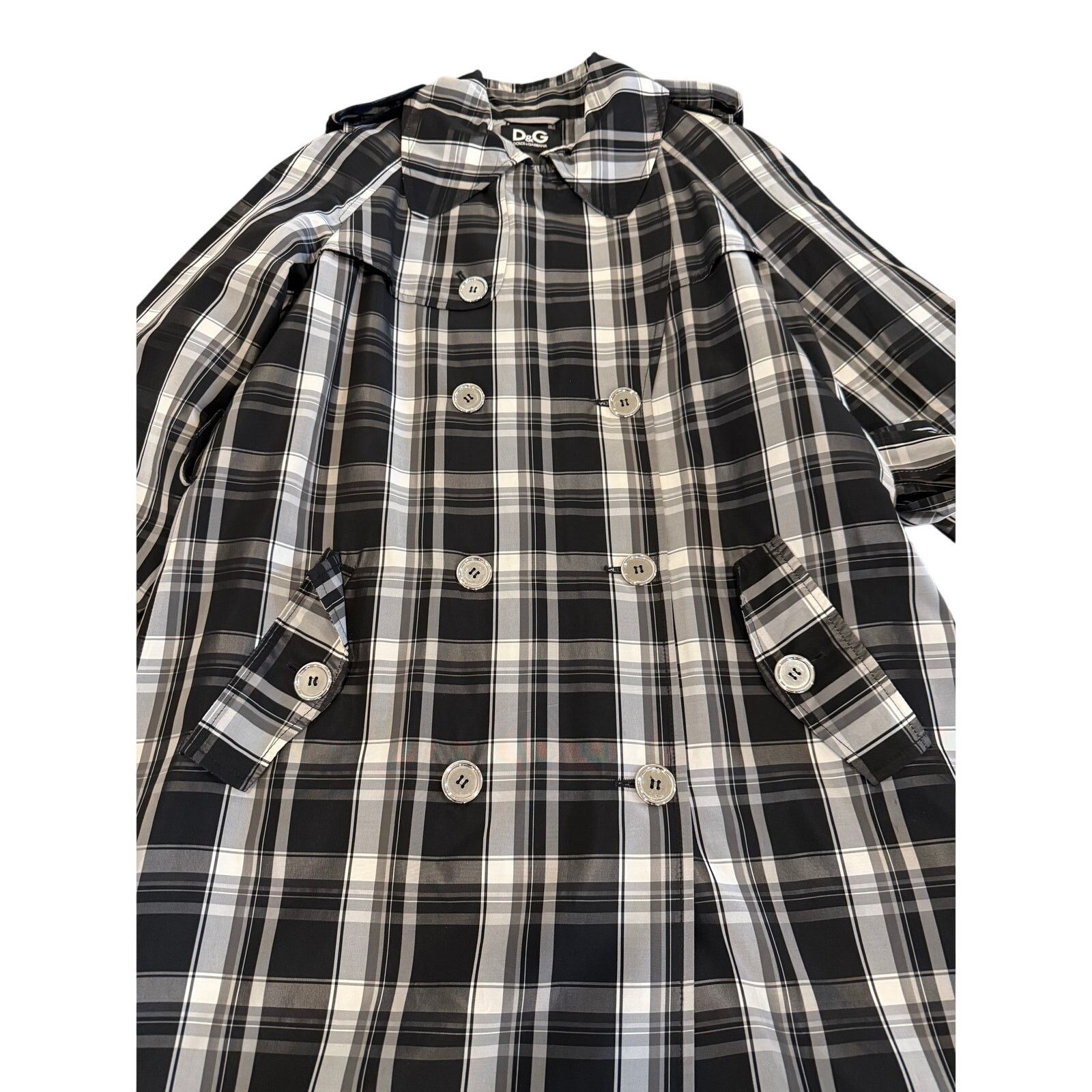 Dolce & Gabbana Dolce & Gabbana Plaid Trench Coat - Size 40 IT Size S / US 4 / IT 40 - 2 Thumbnail