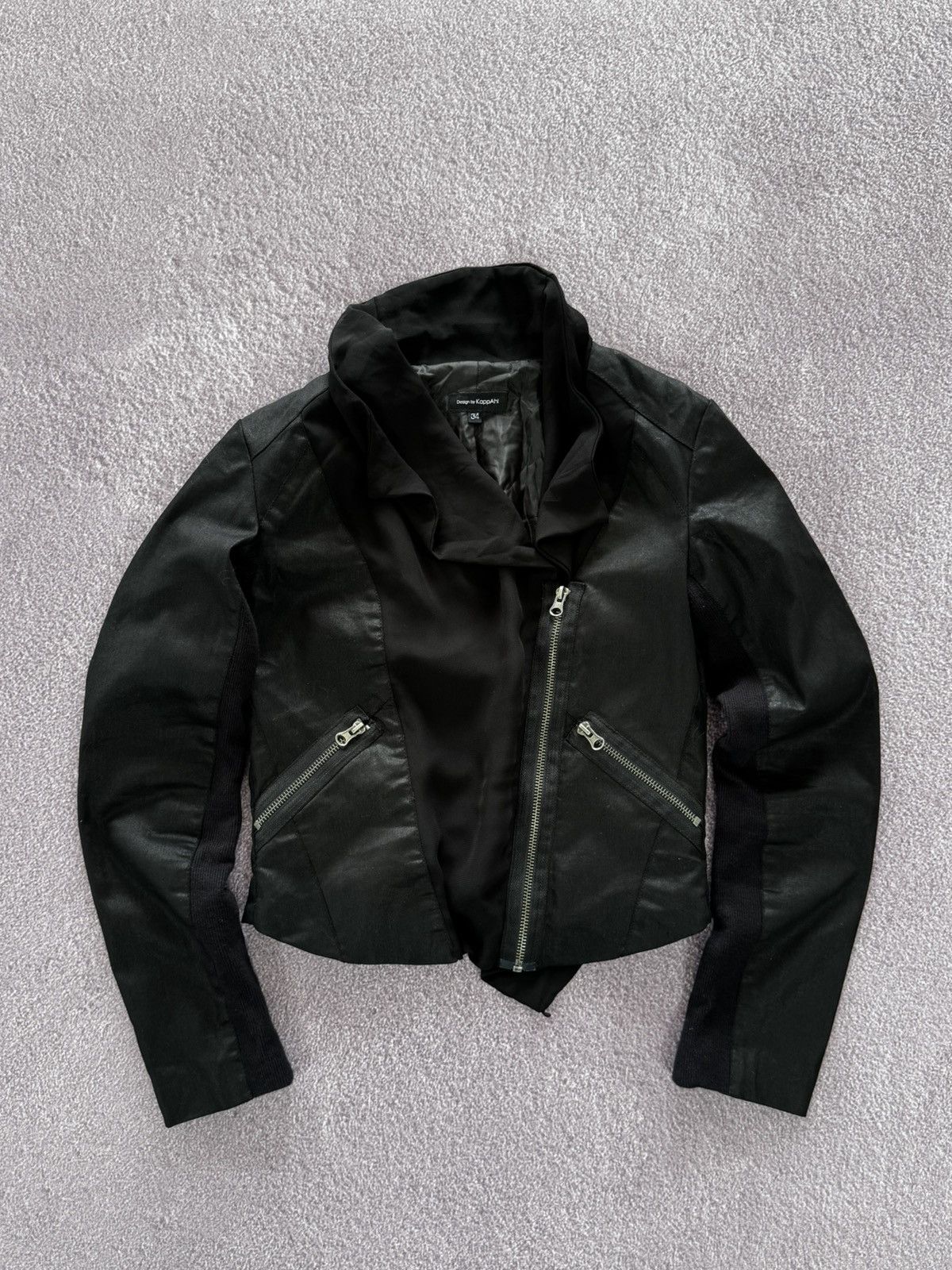 Japanese Brand Vintage Avant Garde Black Gothic Biker Jacket Size XXS / US 00 / IT 34 - 1 Thumbnail