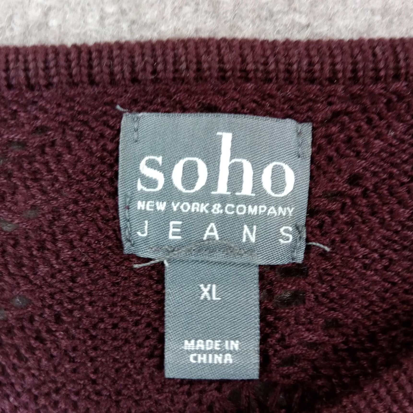 Vintage Soho Jeans New York Womens Extra Large XL Purple Half Sleeves Boxy Casual Sweater Size XL / US 12-14 / IT 48-50 - 5 Thumbnail