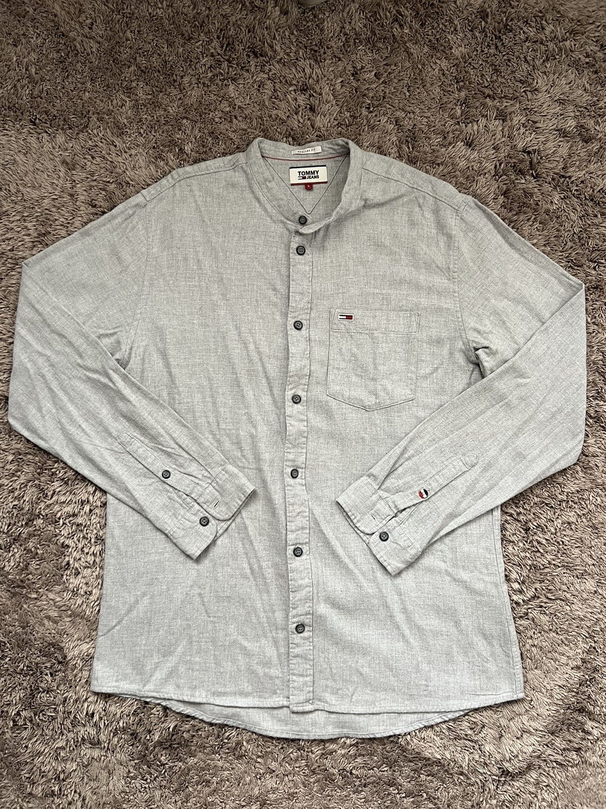 Tommy Jeans Tommy Hilfiger grey Shirt Size US L / EU 52-54 / 3 - 1 Thumbnail