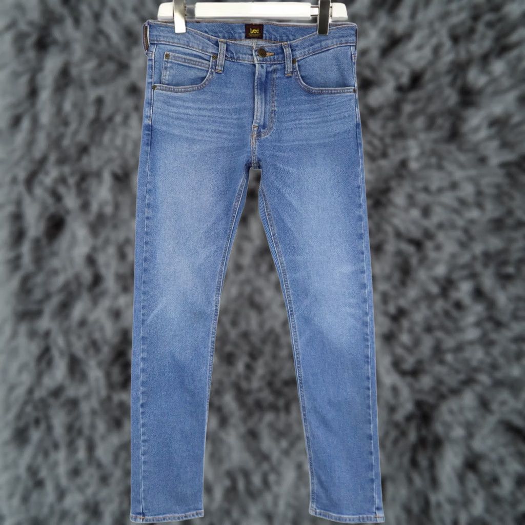 Lee Lee Luke Jeans Men's W30/L30 Fade Effect Whiskers Zip Fly Stretch Blue Slim Size US 30 / EU 46 - 1 Thumbnail