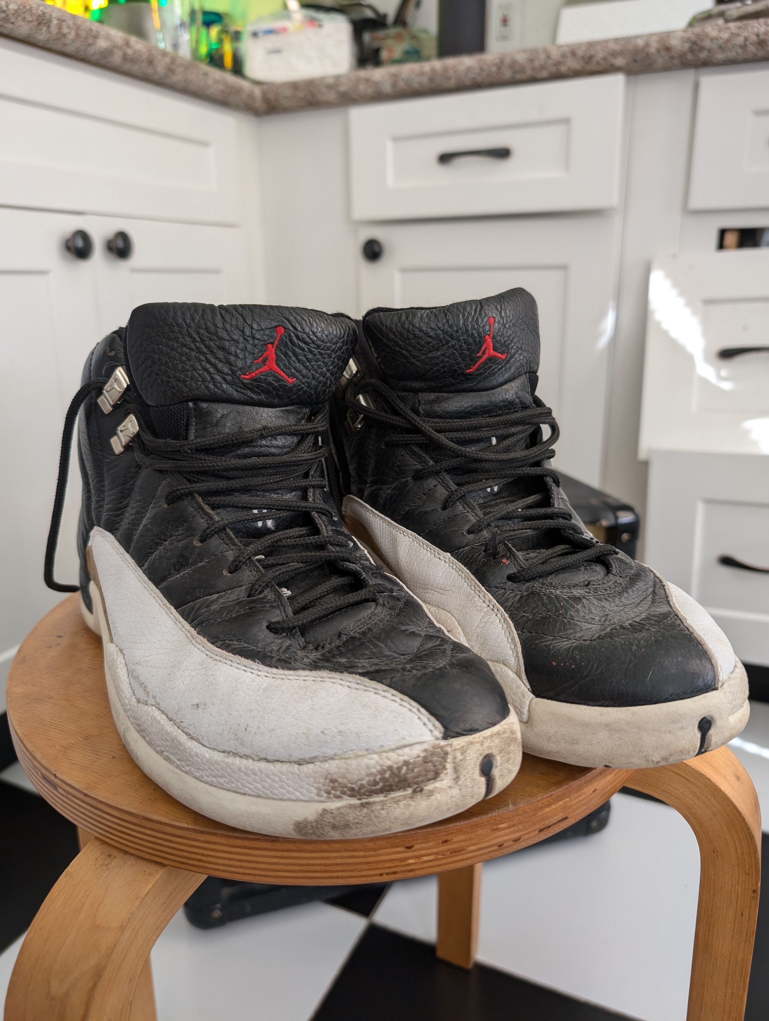 Jordan Brand Air Jordan 12 Playoffs Retro Black White (2003) Size US 10.5 / EU 43-44 - 5 Thumbnail
