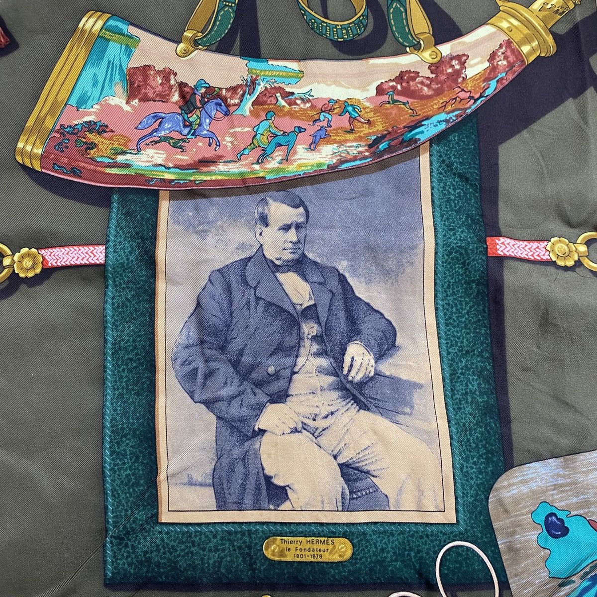 Hermes 90s Arcive Hermes Paris Equestrian Scarf Graphic Silk Shirt Size US L / EU 52-54 / 3 - 20 Thumbnail