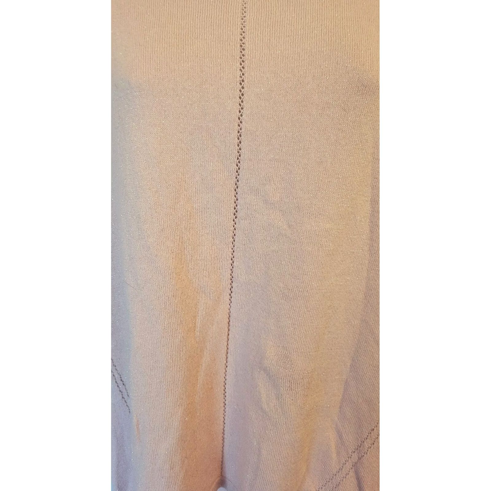Pinko jennifer lopez Sweater Knit Top Womens XS Pale Pink Sparkly Lightweight Bi Level Size XS / US 0-2 / IT 36-38 - 2 Thumbnail