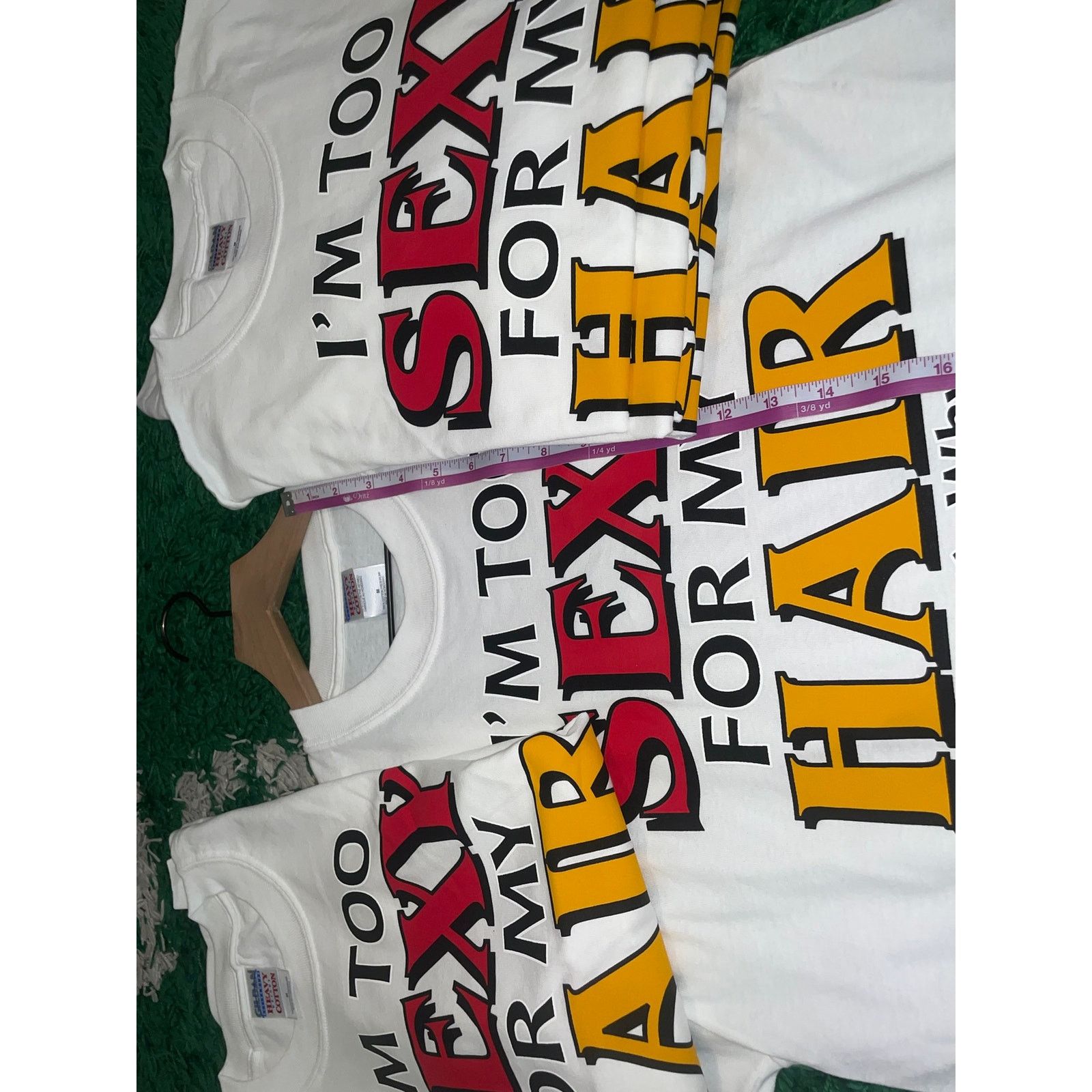 Gildan Y2K I'm Too Sexy For My Hair Bald Humor Joke Shirt Tee 2000s Size US M / EU 48-50 / 2 - 9 Thumbnail